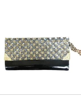 Brand Unknown | Black Shoulder Clutch Flap Purse | NWOT | 0838